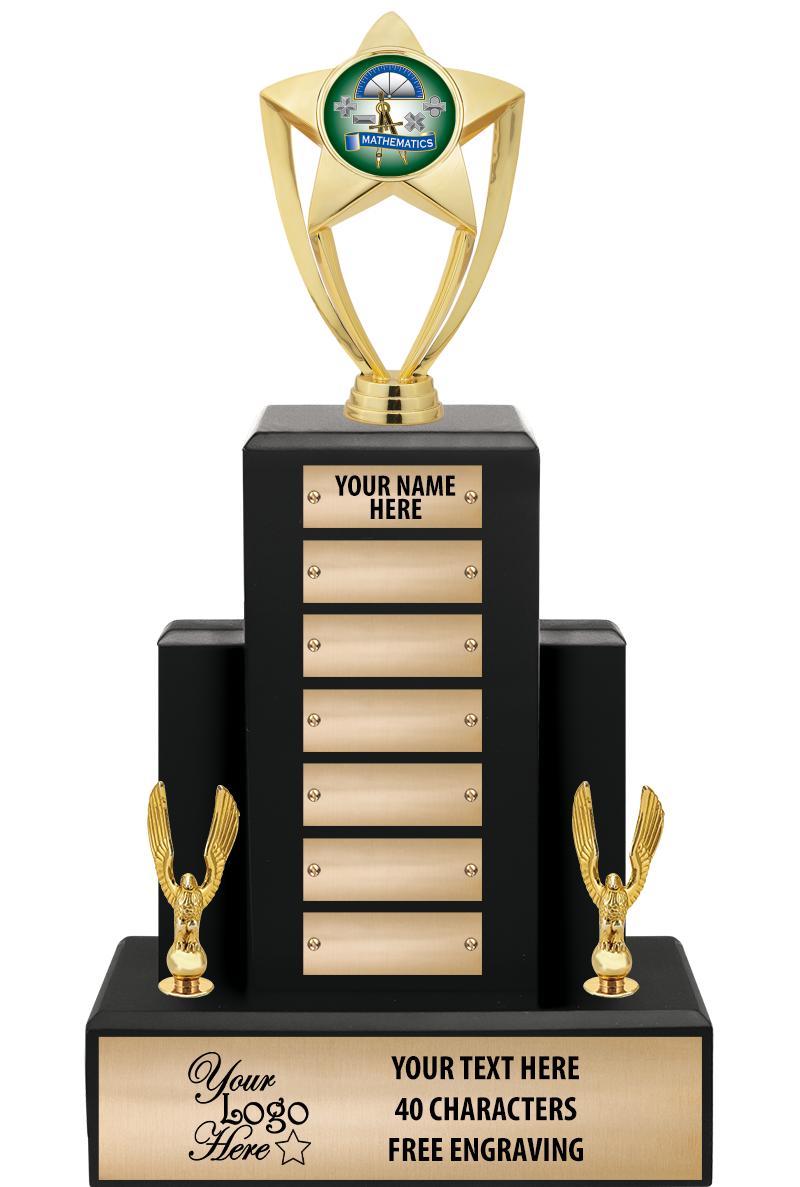 15.75" BLACK WOOD PPTL TROPHY