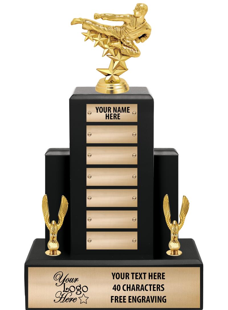 15.75" BLACK WOOD PPTL TROPHY