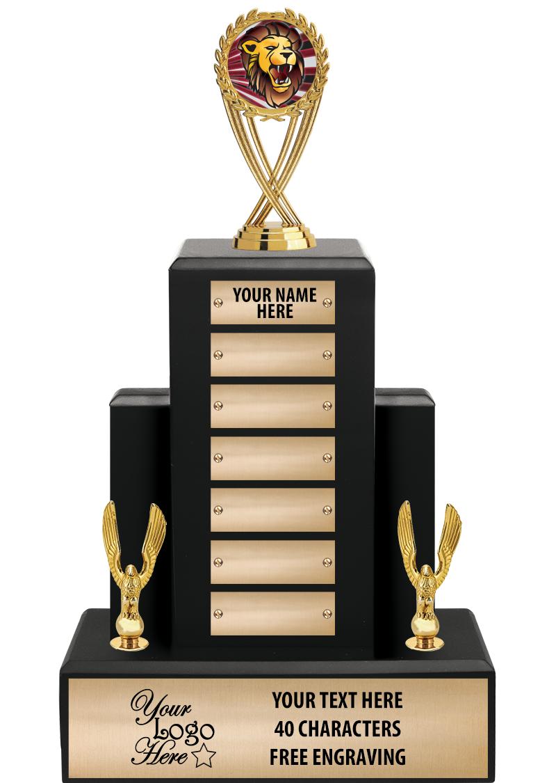 15.75" BLACK WOOD PPTL TROPHY