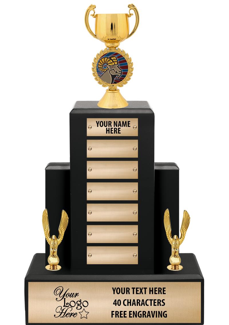 15.75" BLACK WOOD PPTL TROPHY