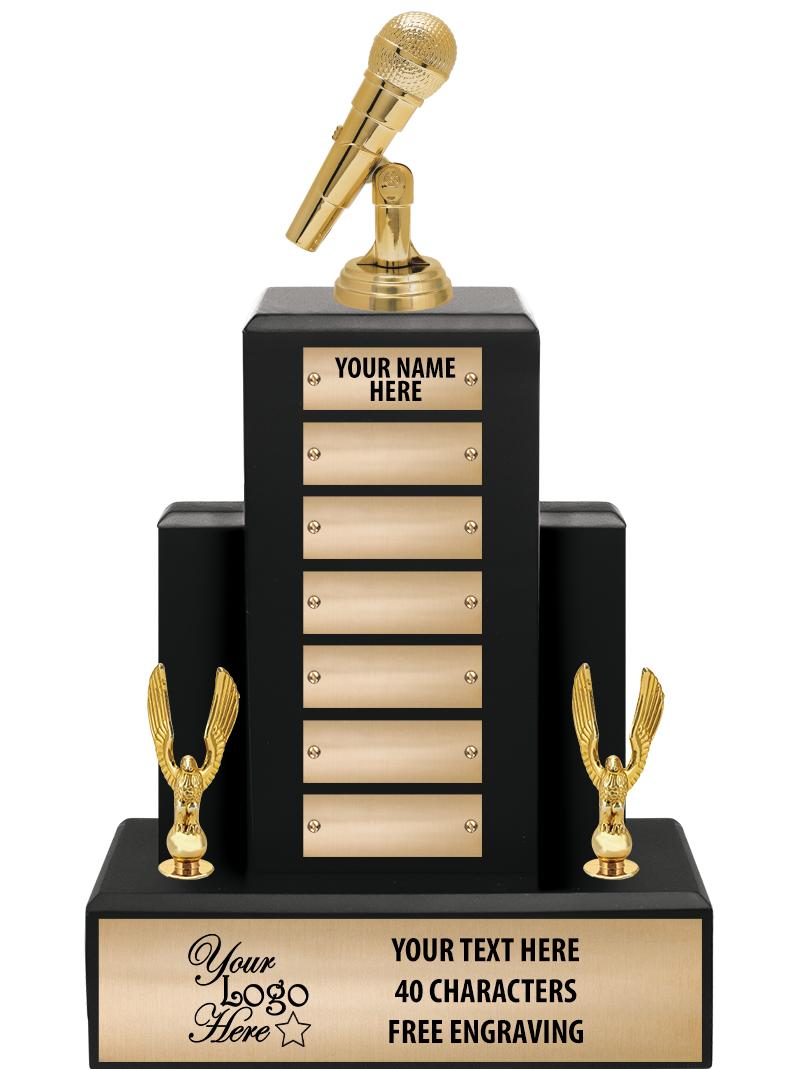 15.75" BLACK WOOD PPTL TROPHY