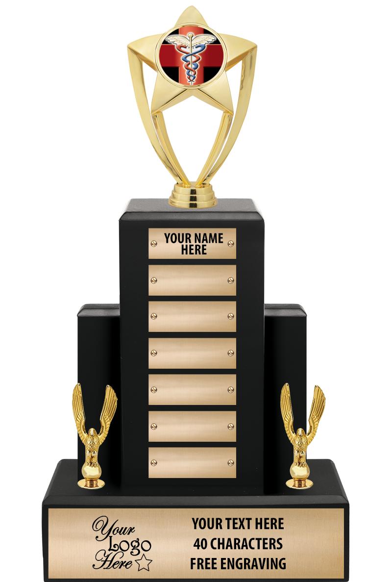 15.75" BLACK WOOD PPTL TROPHY