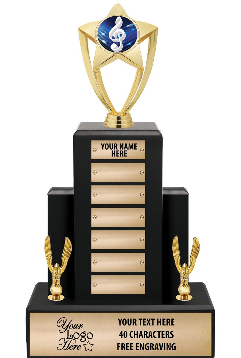 15.75" BLACK WOOD PPTL TROPHY