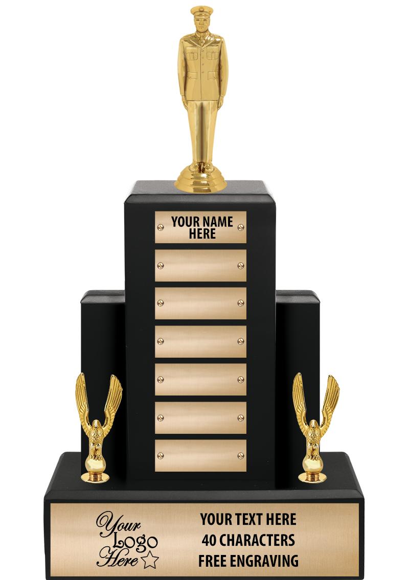 15.75" BLACK WOOD PPTL TROPHY