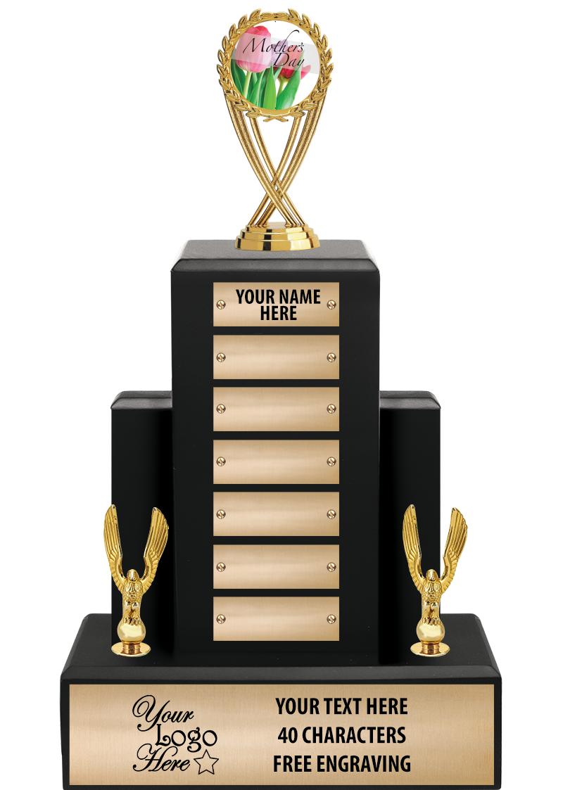 15.75" BLACK WOOD PPTL TROPHY