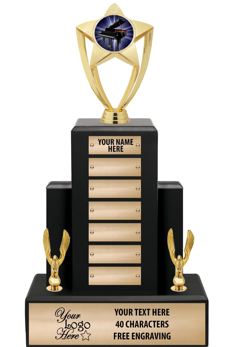 15.75" BLACK WOOD PPTL TROPHY