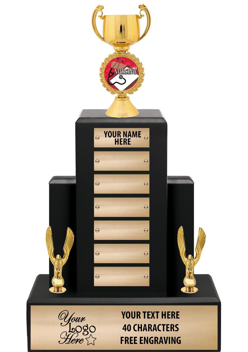 15.75" BLACK WOOD PPTL TROPHY