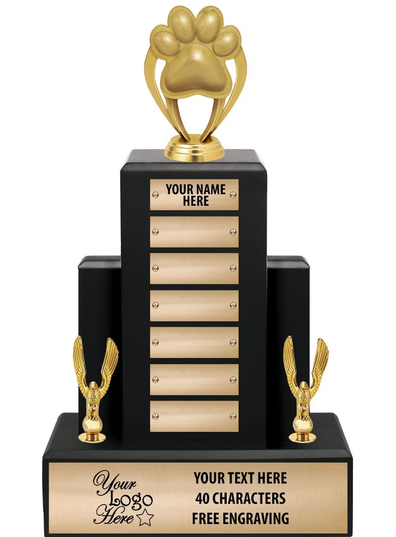 15.75" BLACK WOOD PPTL TROPHY