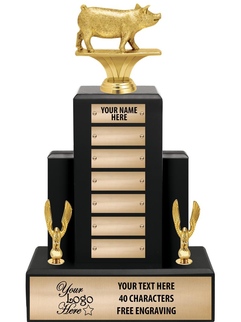 15.75" BLACK WOOD PPTL TROPHY