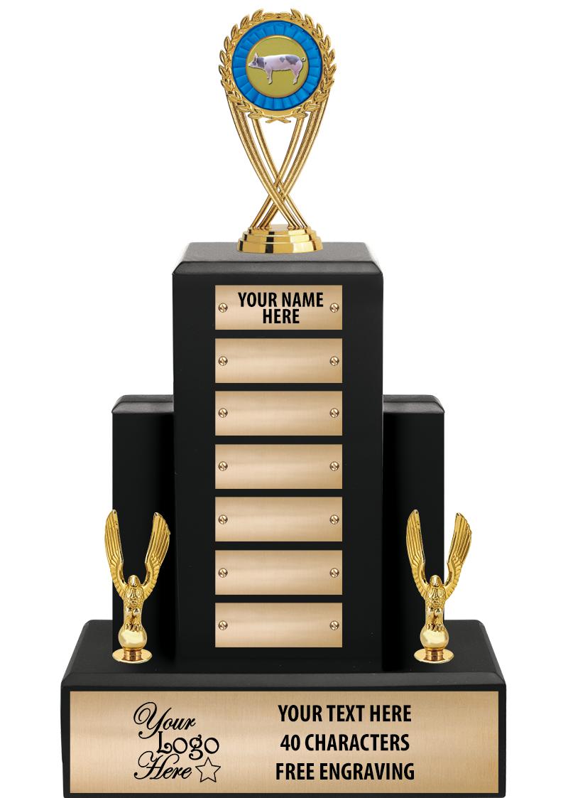 15.75" BLACK WOOD PPTL TROPHY