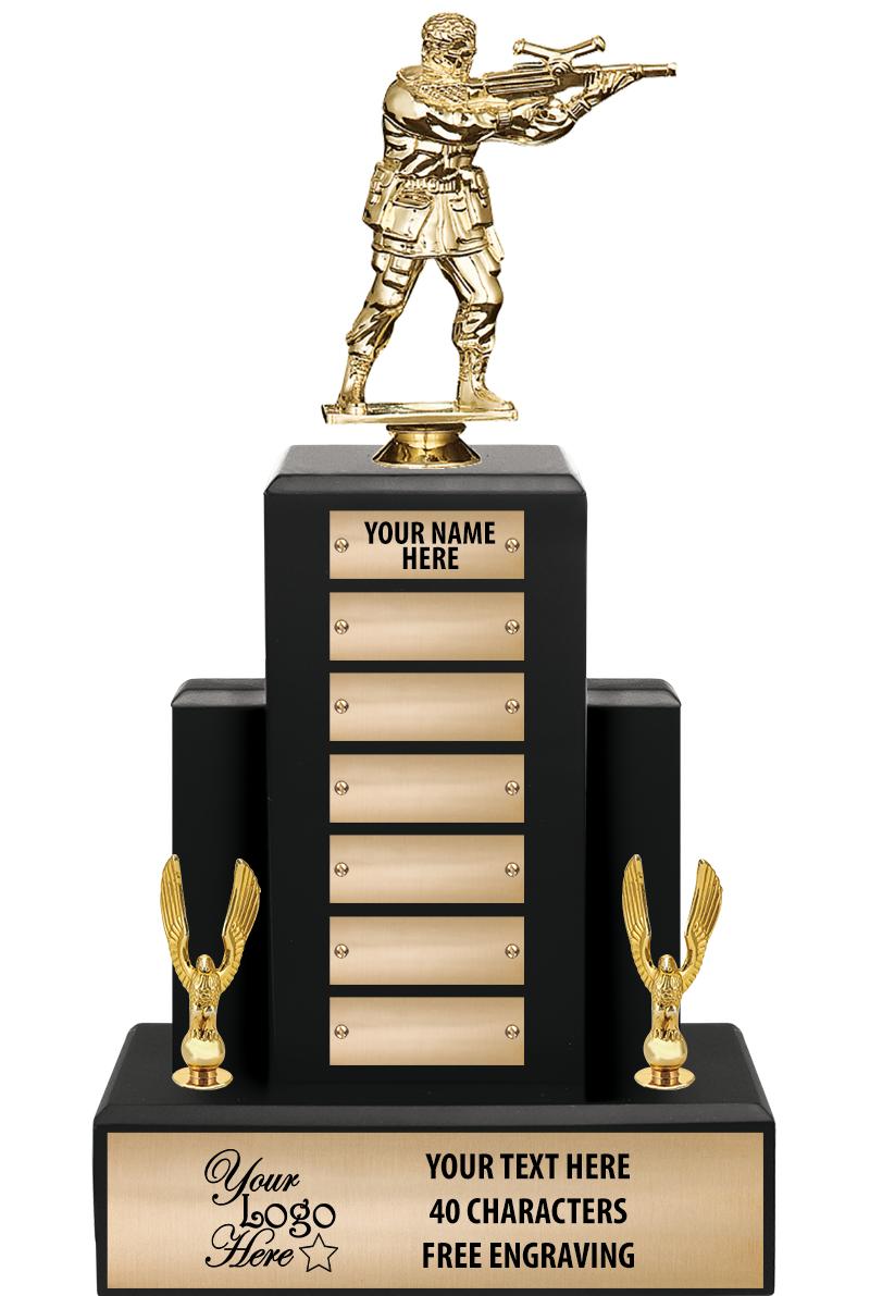 15.75" BLACK WOOD PPTL TROPHY