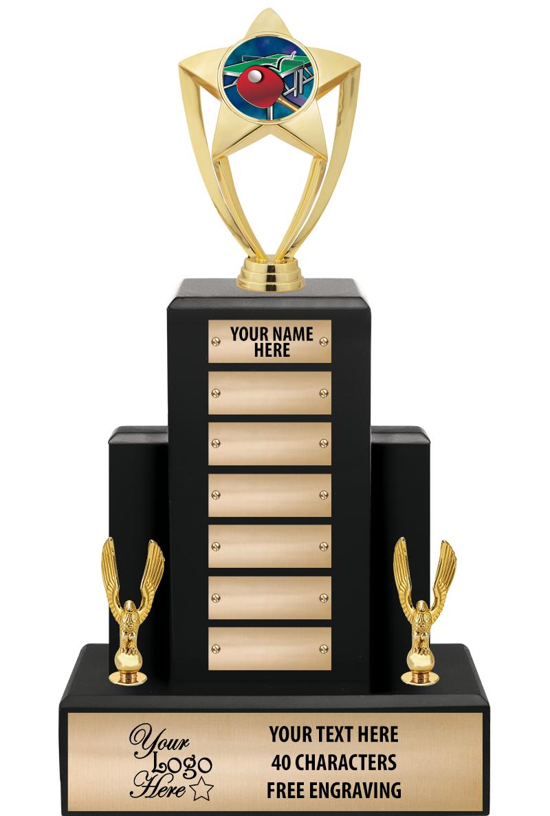 15.75" BLACK WOOD PPTL TROPHY