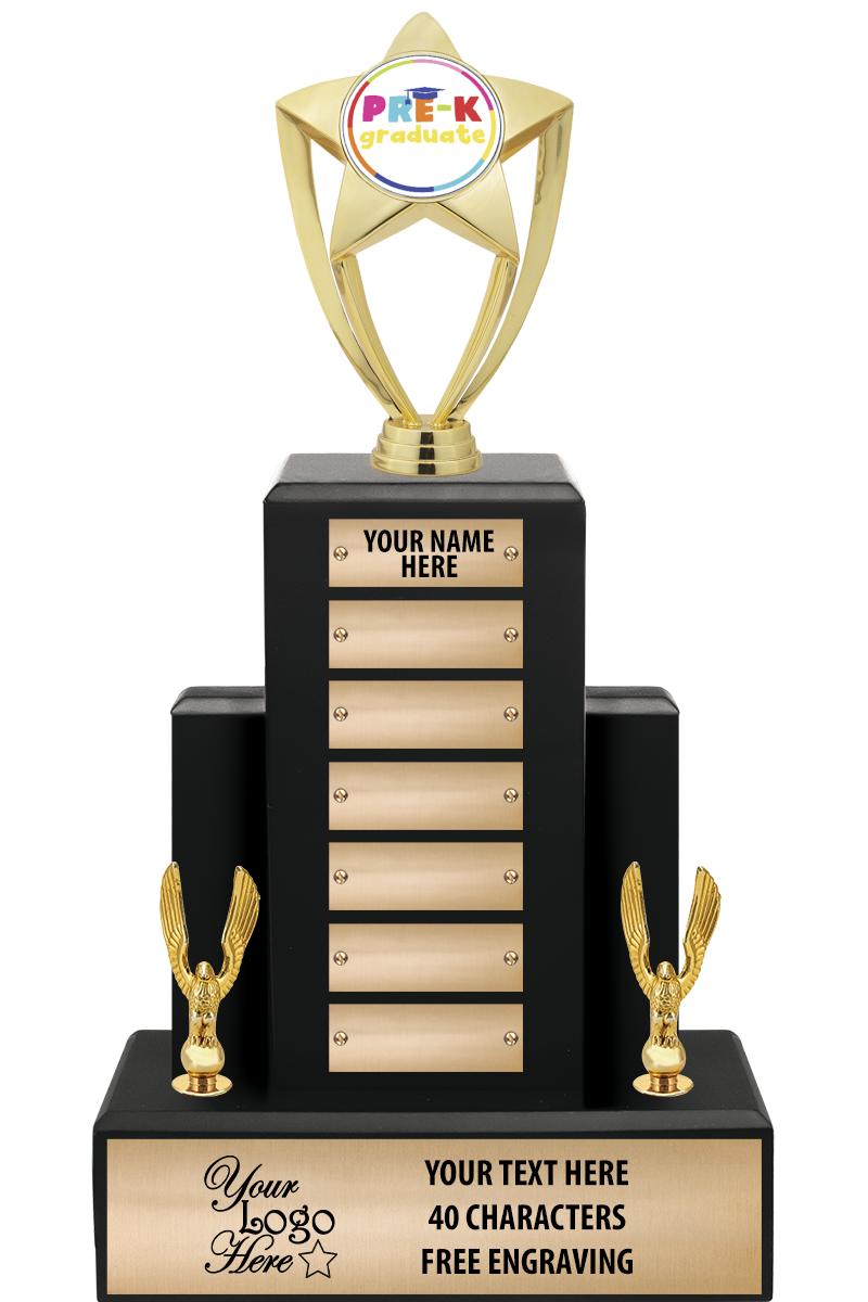 15.75" BLACK WOOD PPTL TROPHY