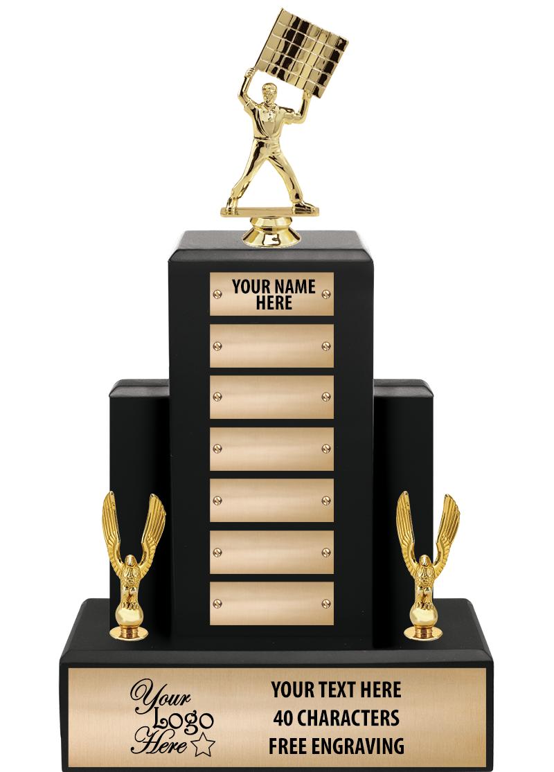 15.75" BLACK WOOD PPTL TROPHY