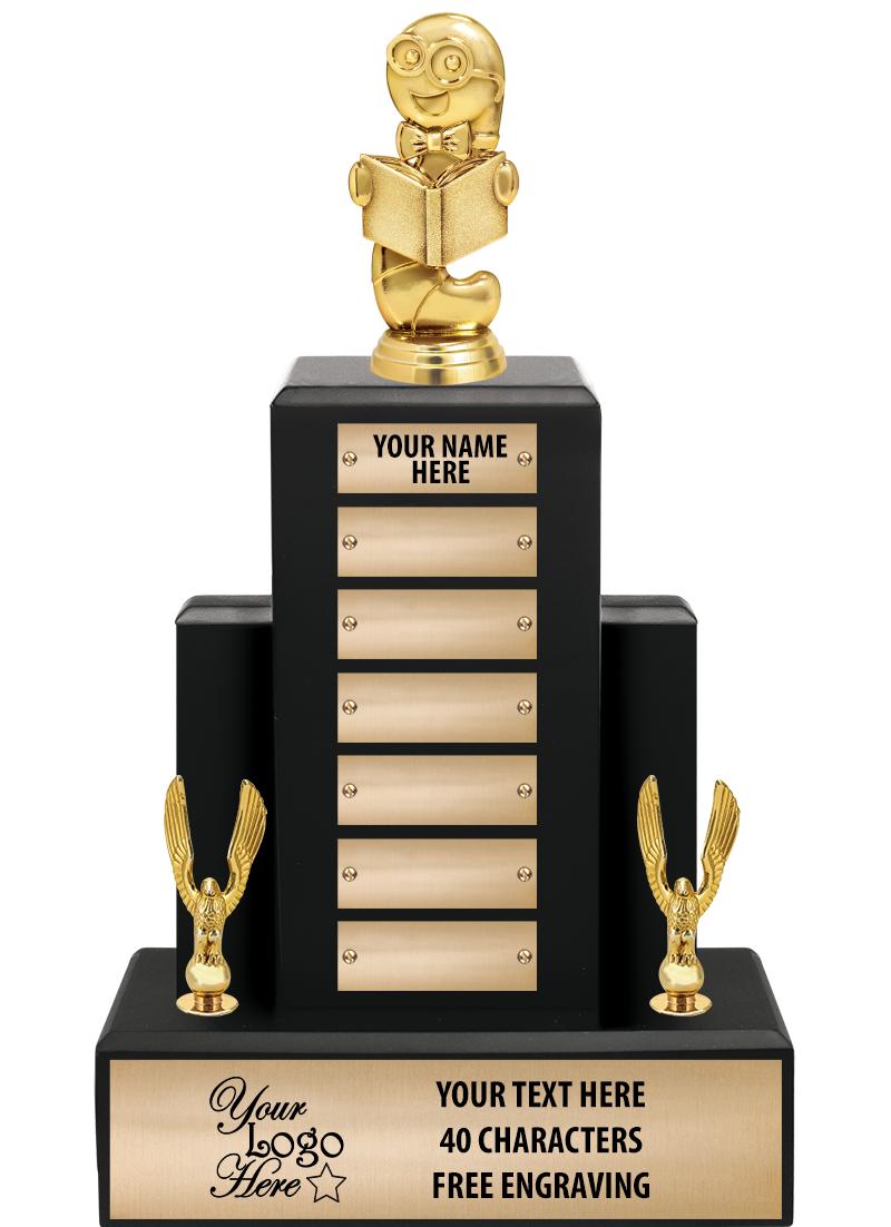 15.75" BLACK WOOD PPTL TROPHY