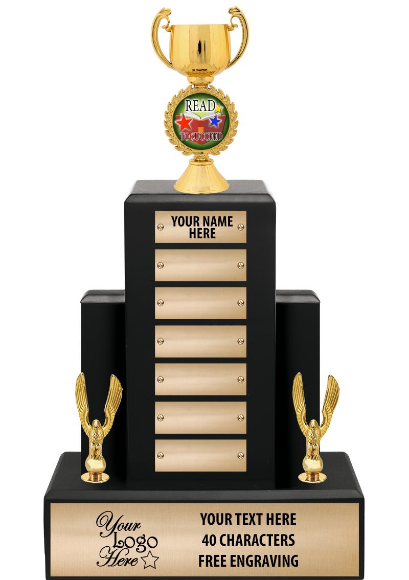 15.75" BLACK WOOD PPTL TROPHY