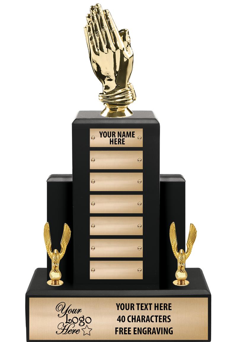 15.75" BLACK WOOD PPTL TROPHY