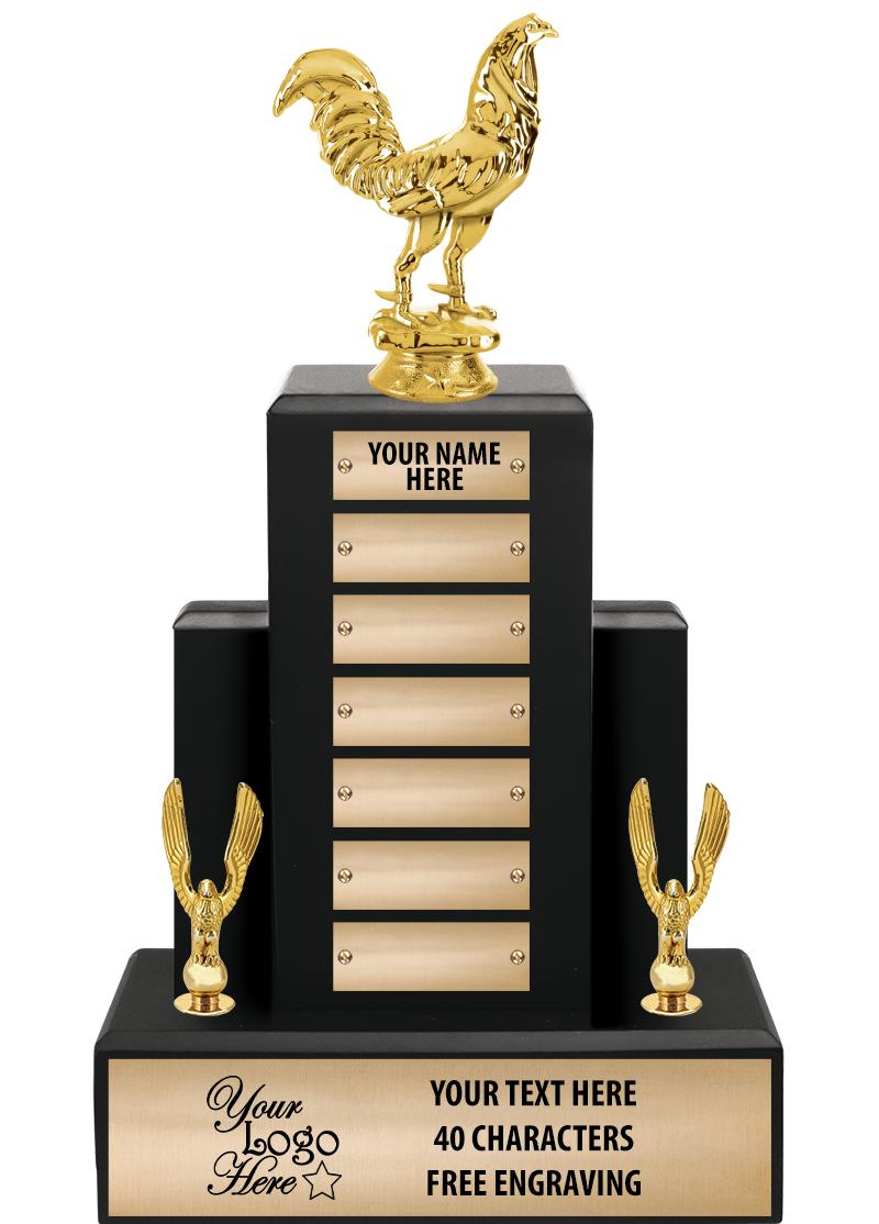 15.75" BLACK WOOD PPTL TROPHY