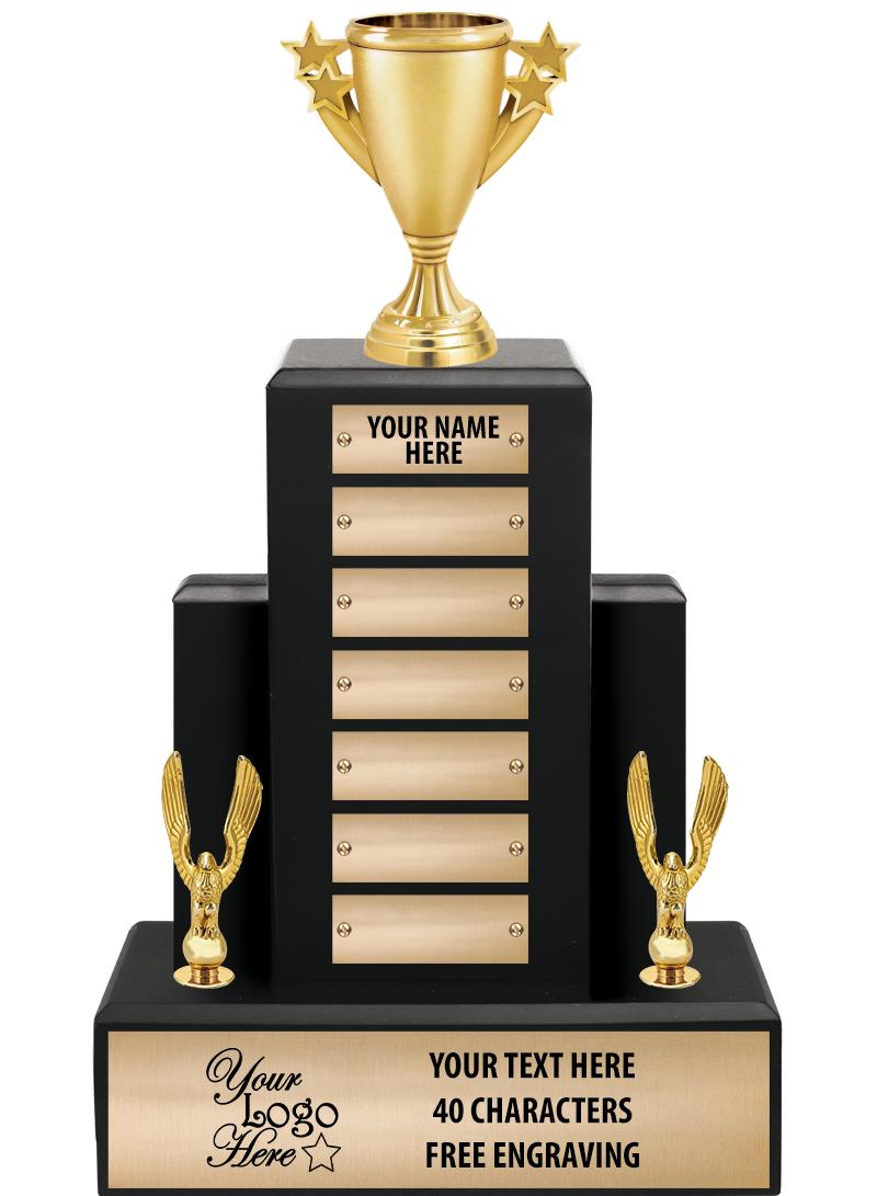 15.75" BLACK WOOD PPTL TROPHY