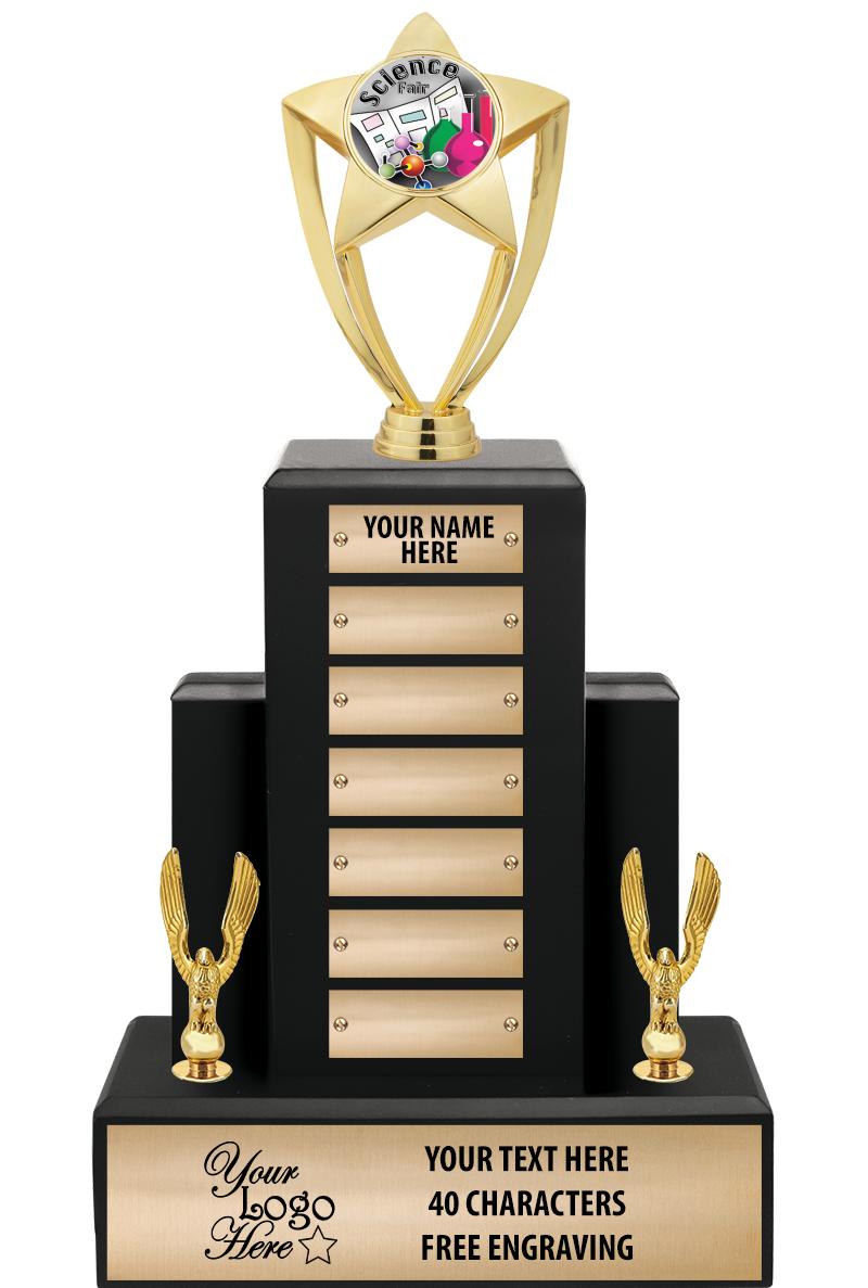 15.75" BLACK WOOD PPTL TROPHY