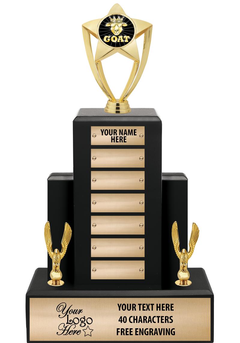 15.75" BLACK WOOD PPTL TROPHY