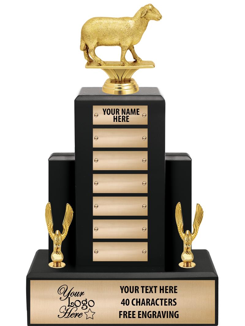 15.75" BLACK WOOD PPTL TROPHY