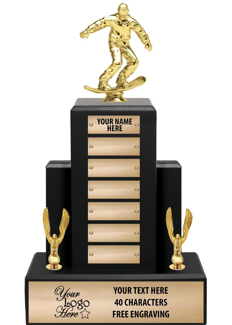 15.75" BLACK WOOD PPTL TROPHY