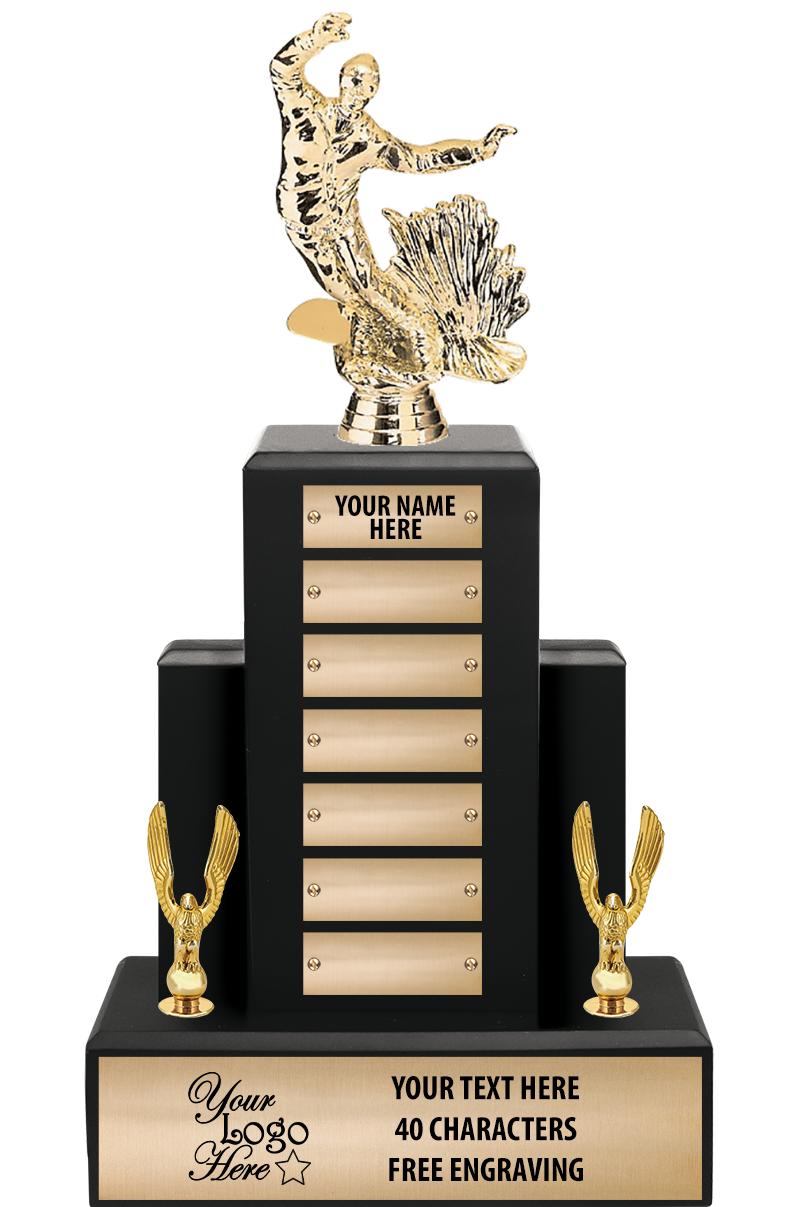 15.75" BLACK WOOD PPTL TROPHY