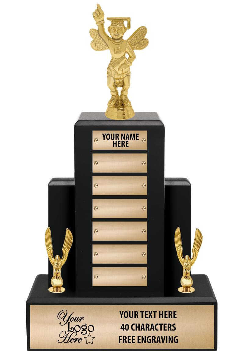 15.75" BLACK WOOD PPTL TROPHY