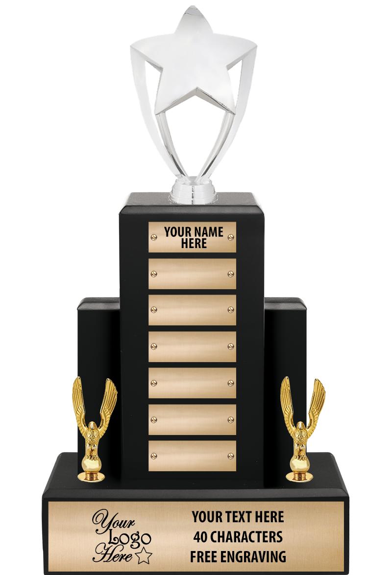 15.75" BLACK WOOD PPTL TROPHY