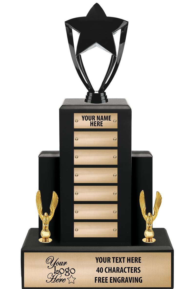 15.75" BLACK WOOD PPTL TROPHY