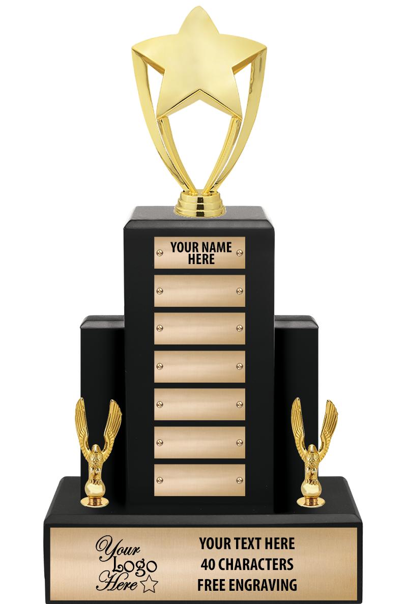 15.75" BLACK WOOD PPTL TROPHY