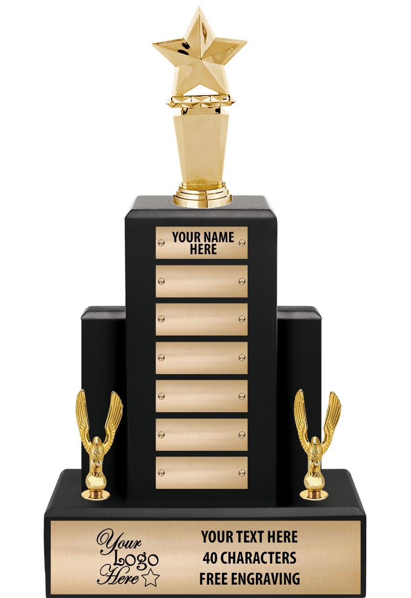 15.75" BLACK WOOD PPTL TROPHY