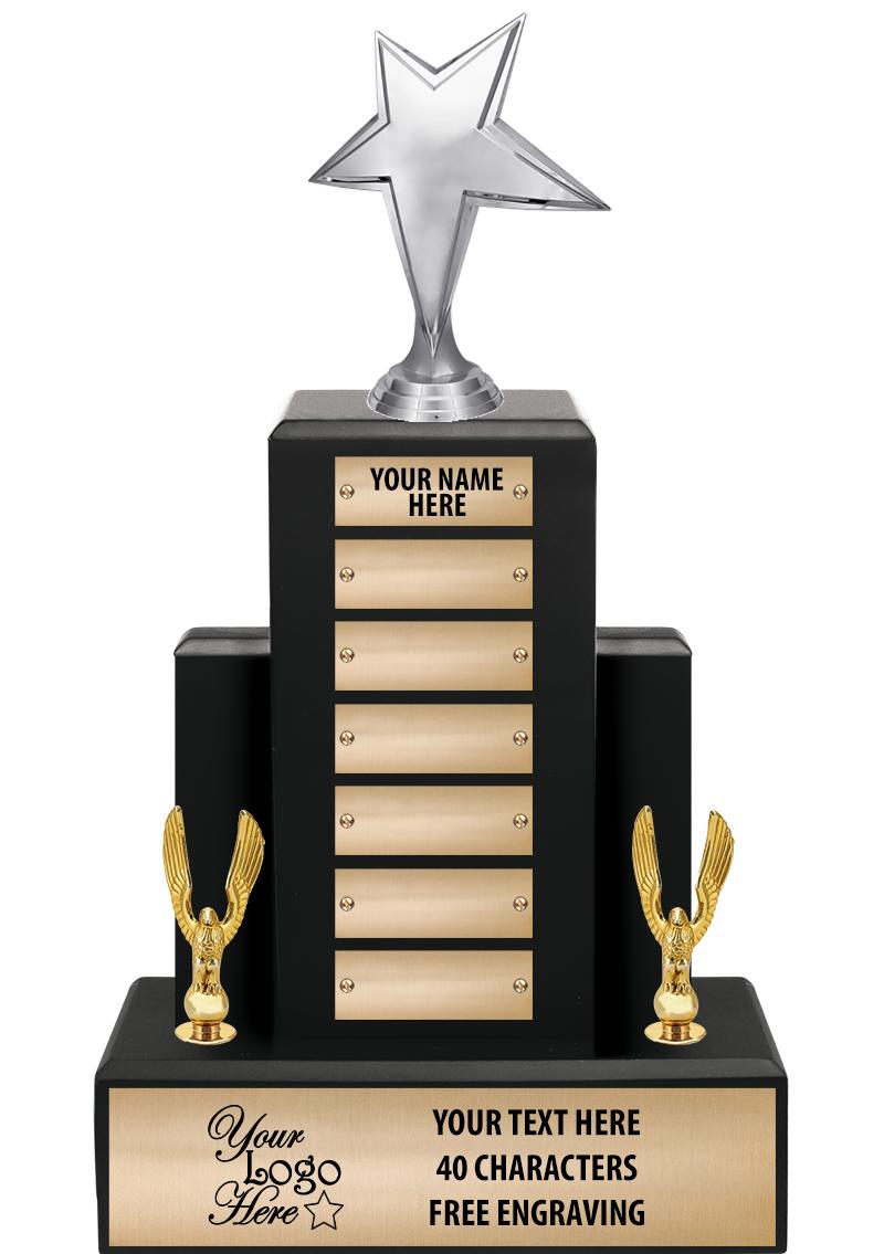 15.75" BLACK WOOD PPTL TROPHY