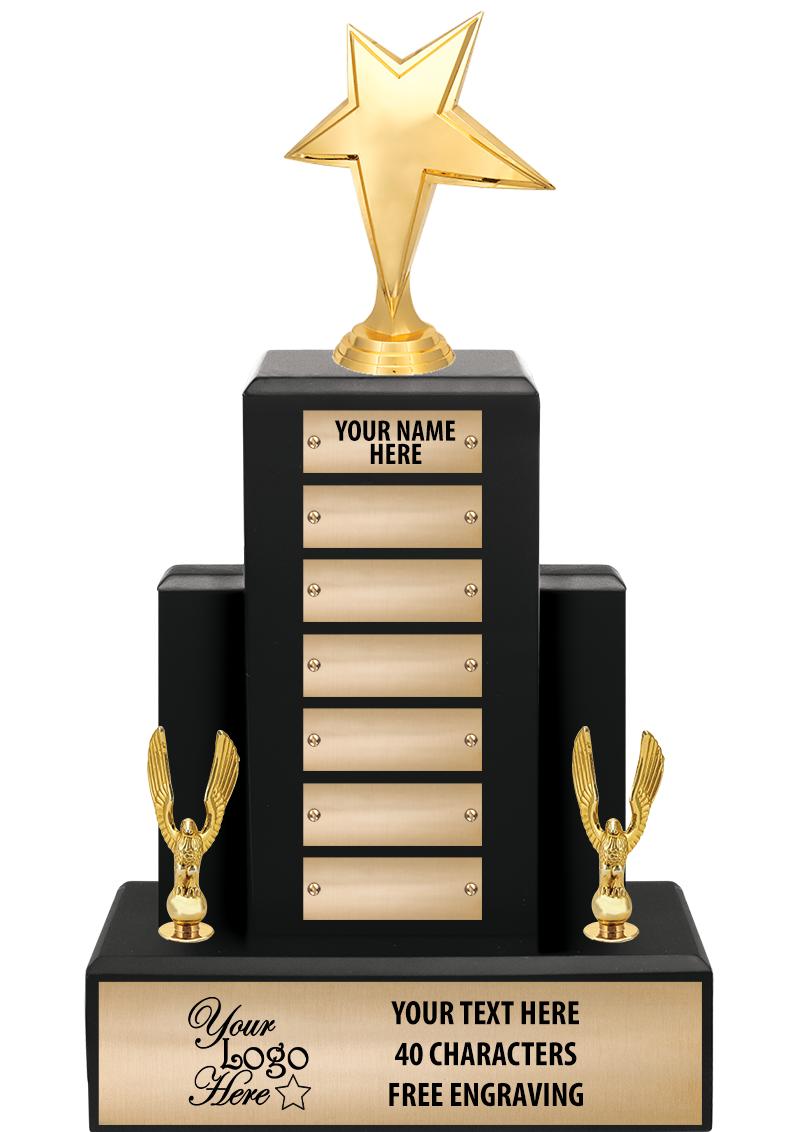 15.75" BLACK WOOD PPTL TROPHY