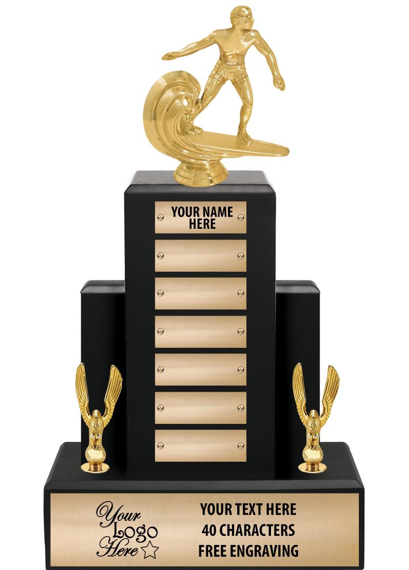 15.75" BLACK WOOD PPTL TROPHY