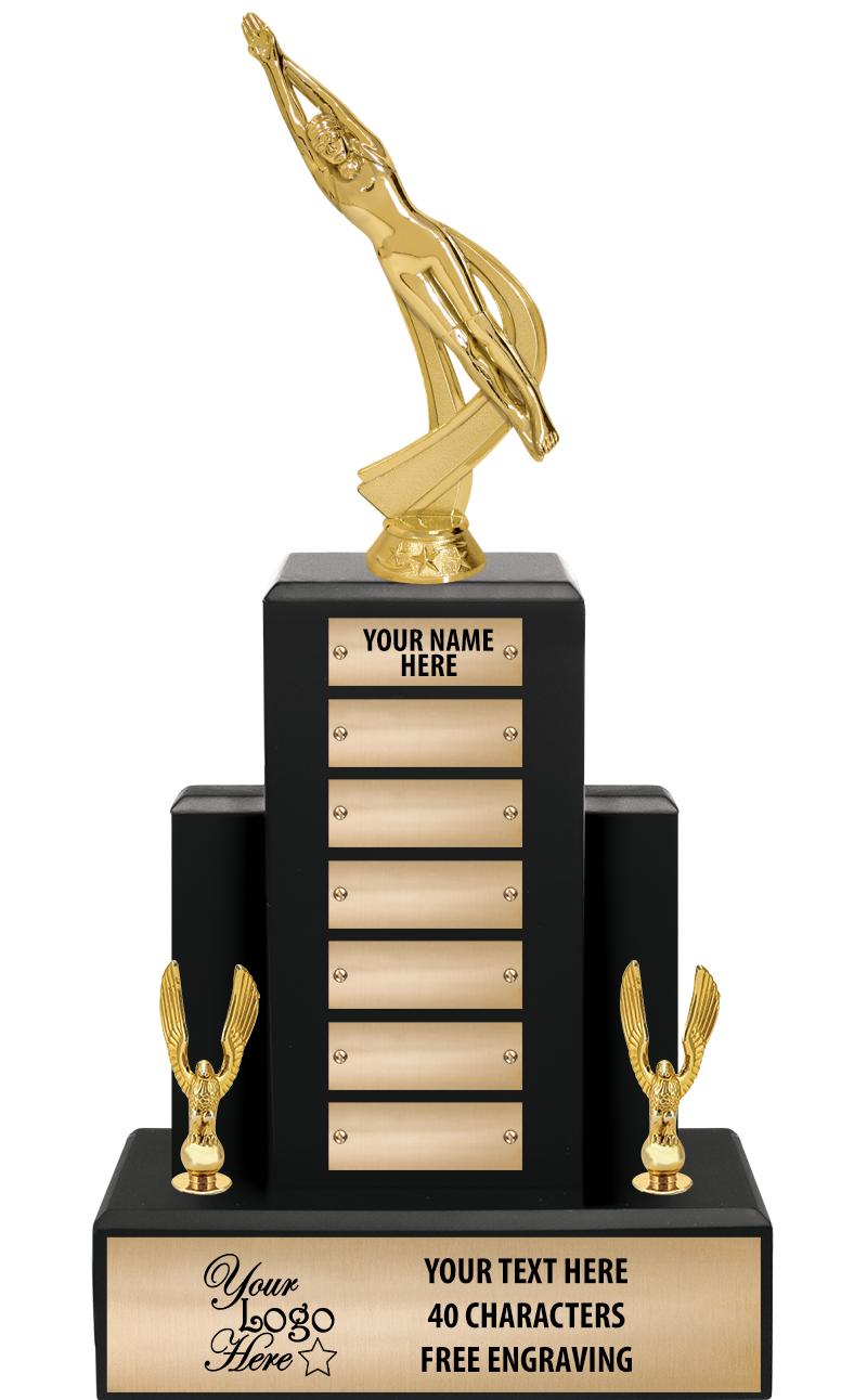 15.75" BLACK WOOD PPTL TROPHY