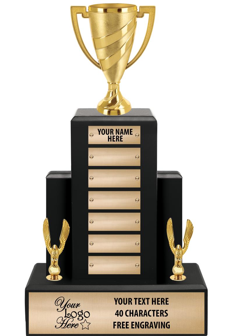 15.75" BLACK WOOD PPTL TROPHY