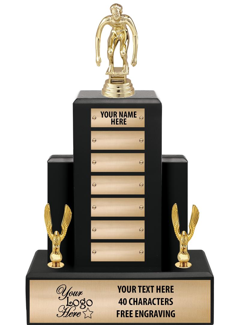 15.75" BLACK WOOD PPTL TROPHY