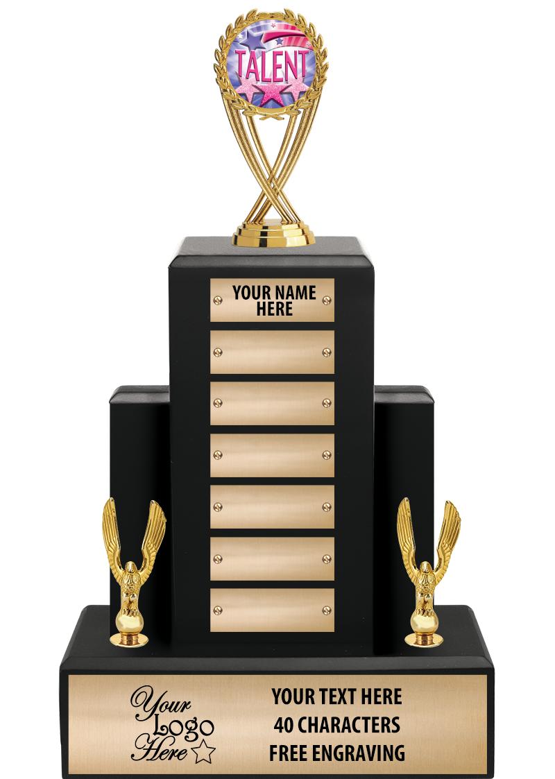 15.75" BLACK WOOD PPTL TROPHY