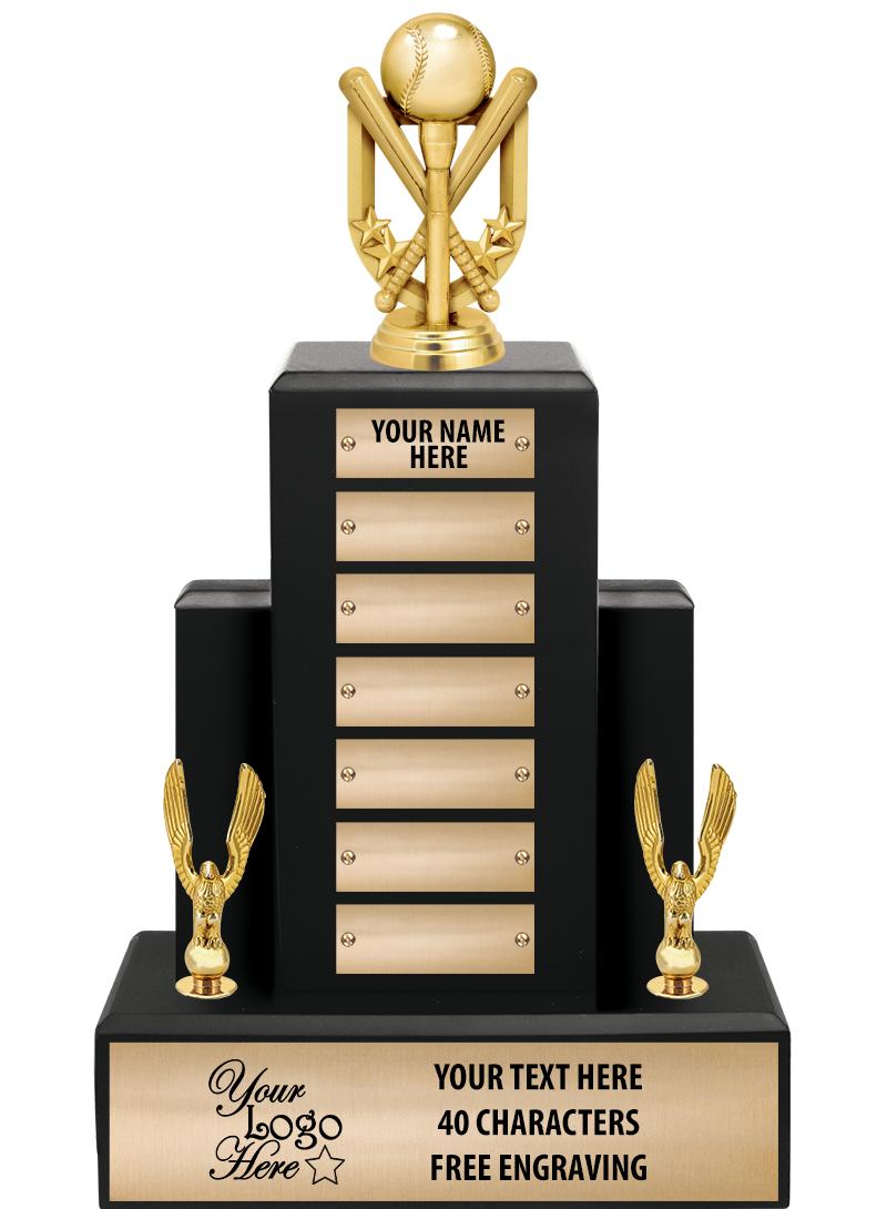 15.75" BLACK WOOD PPTL TROPHY