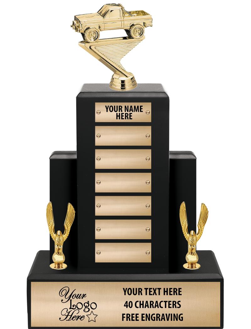 15.75" BLACK WOOD PPTL TROPHY