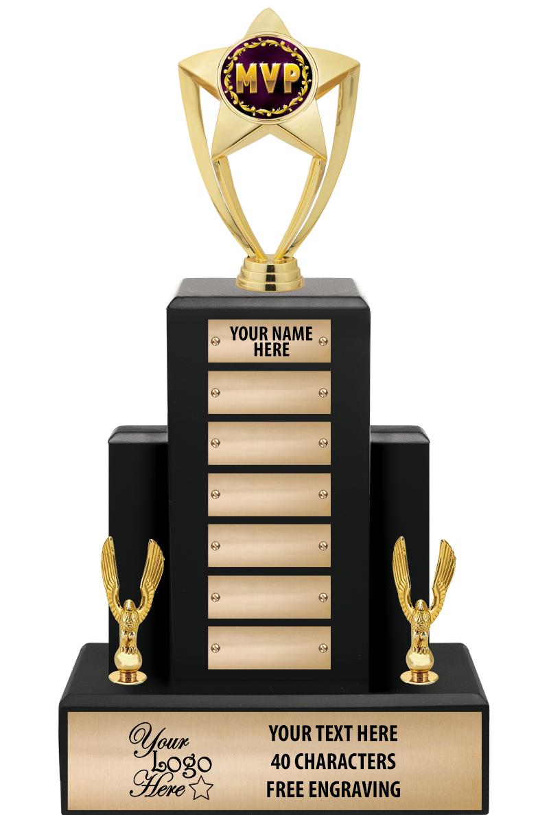 15.75" BLACK WOOD PPTL TROPHY