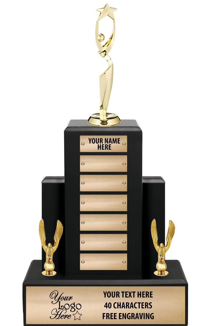 15.75" BLACK WOOD PPTL TROPHY