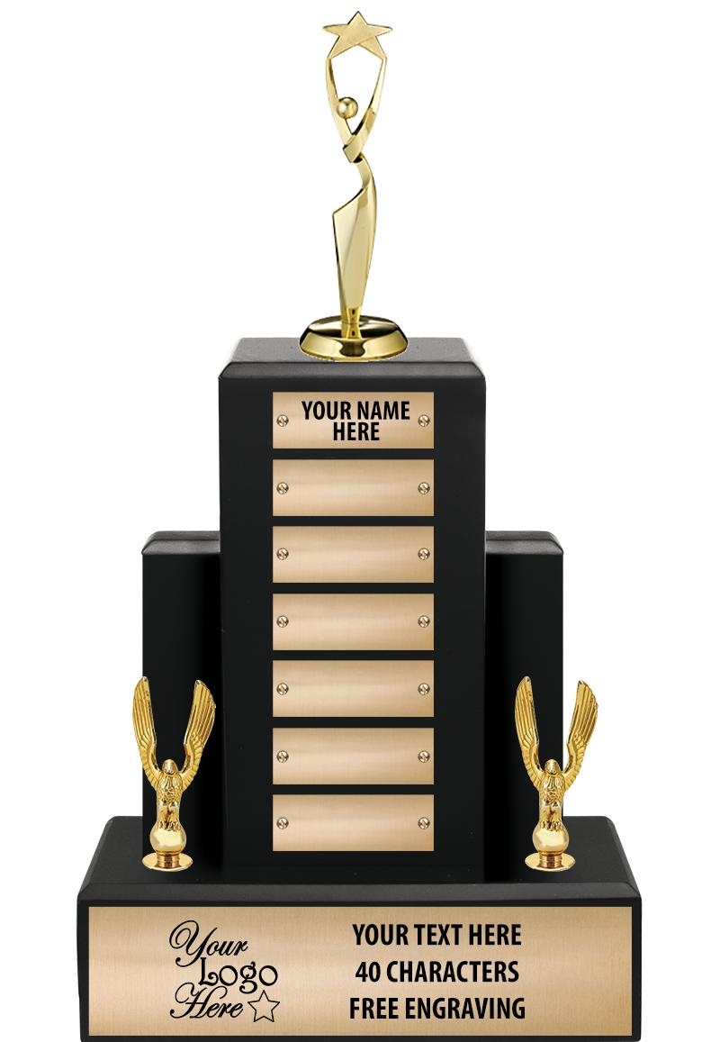 15.75" BLACK WOOD PPTL TROPHY