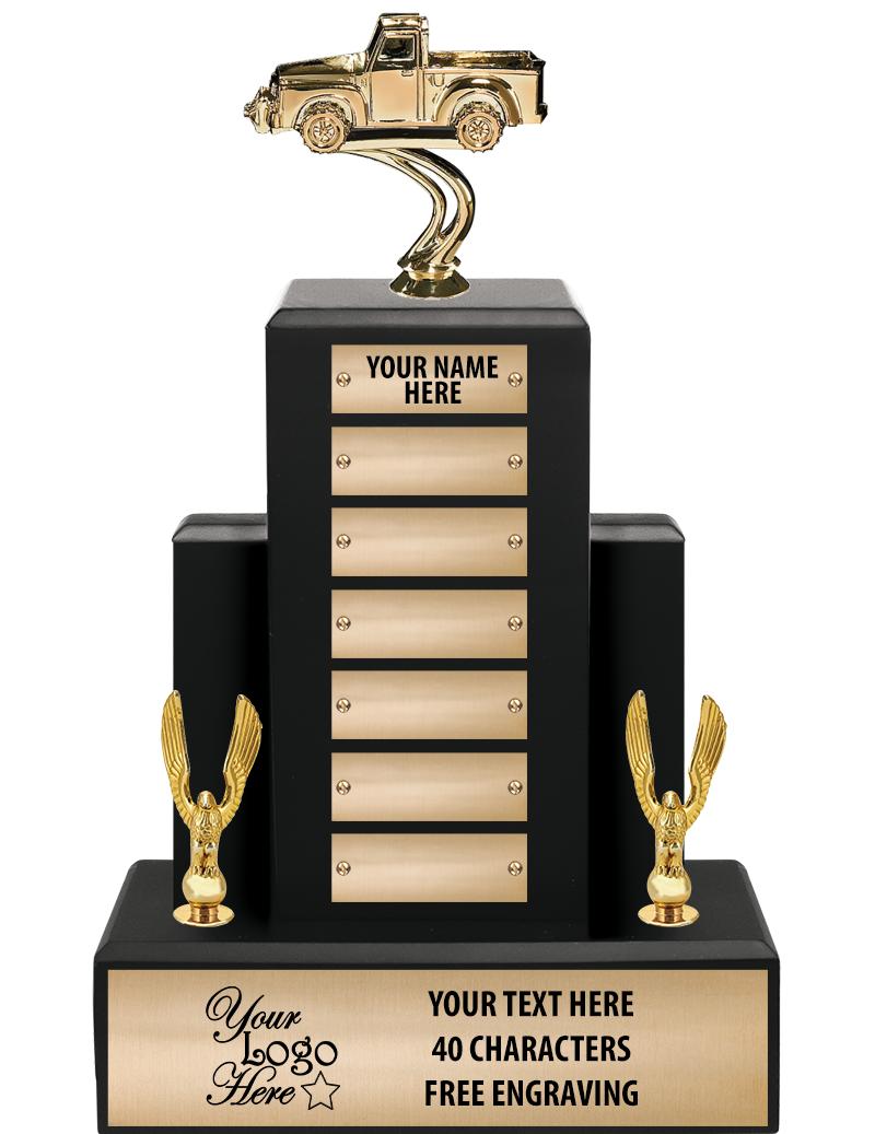 15.75" BLACK WOOD PPTL TROPHY