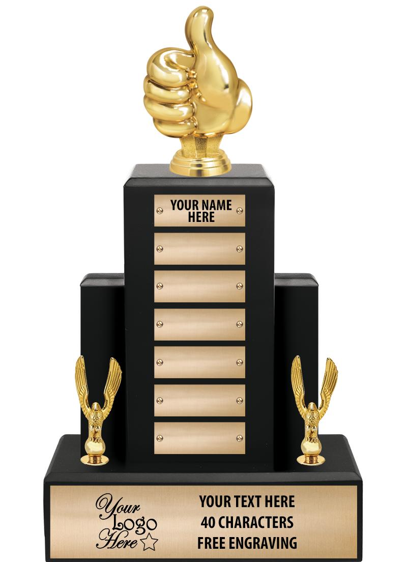 15.75" BLACK WOOD PPTL TROPHY