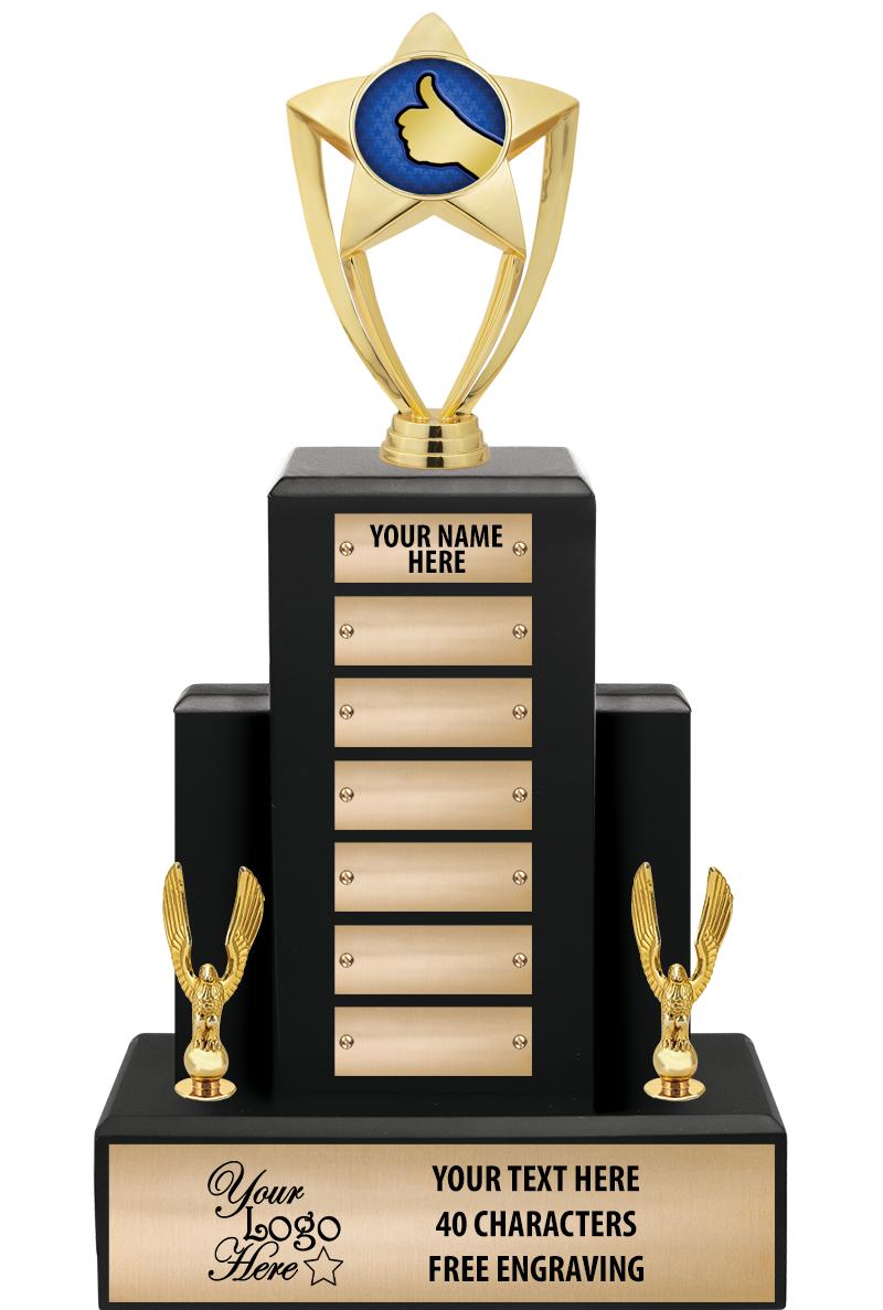 15.75" BLACK WOOD PPTL TROPHY