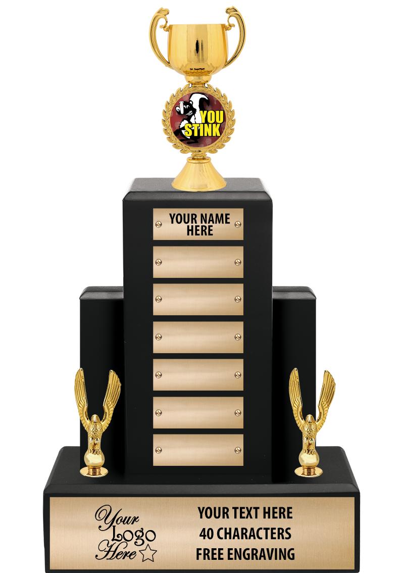 15.75" BLACK WOOD PPTL TROPHY