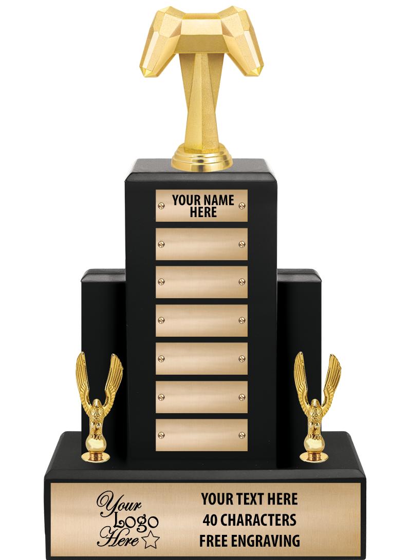 15.75" BLACK WOOD PPTL TROPHY